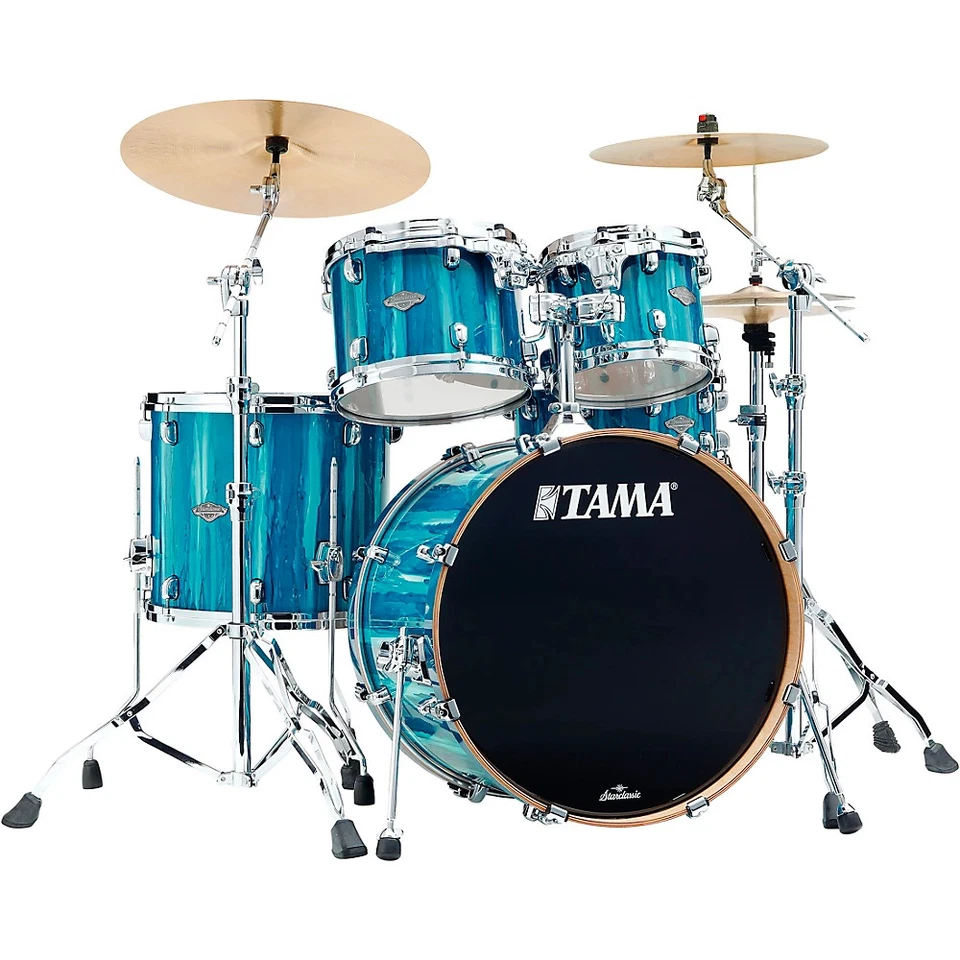 Paquete de 4 carcasas TAMA Starclassic Performer con bombo de 22" azul cielo Aurora Foto 1 de 1