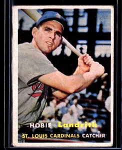 1957 Topps Hobie Landrith St. Louis Cardinals #182 SET BREAK - Picture 1 of 2