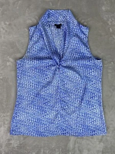 Top smanicato blu Ann Taylor taglia 8 - Foto 1 di 4