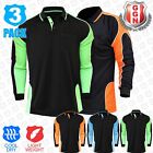 3 Pack Active Polo Shirts Long Sleeve Chest Pocket Contrast Trendy Collared top