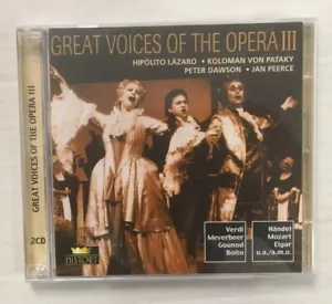 Lazaro, Von Pataky, Dawson & Peerce "Great Voices Of The Opera III" NEW 2cd Set - Bild 1 von 3