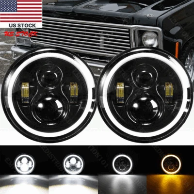Faros LED proyectores de 7 pulgadas DRL para camioneta Chevrolet C10 C20 K10 K20 Foto 1 de 4