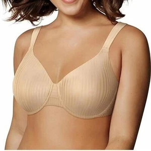 Neu Playtex Secrets perfekt glatter Bügel-BH nude gestreift 36D Damen - Bild 1 von 13