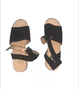 Forever Wedge Sandals Black Size 10 - Picture 1 of 2