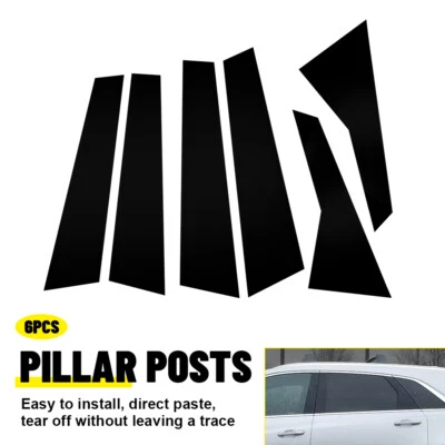 Cubierta de moldura de postes de pilar central de ventana negra brillante para Cadillac XT5 2017-2023 6x Foto 1 de 4