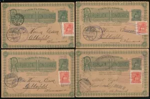 HONDURAS BRIEFPAPIER JUSTIZ AMAPALA ELBERFELD DEUTSCHE HAMILTON BANKNOTE 1895 - Bild 1 von 2