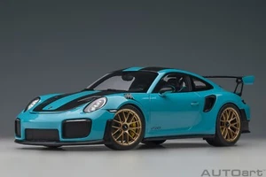 PORSCHE 911 CARRERA GT2 RS 991.2 WEISSACH PACKAGE MIAMI BLUE 1:18 AUTOart 78175 - Picture 1 of 16