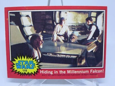 1977 Red TOPPS STAR WARS #115 Han Solo Ben Kenobi Luke Skywalke NM Near Mint JP  - Image 1 of 2