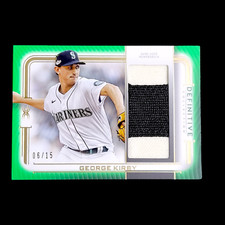 2023 Definitive Collection GEORGE KIRBY SSP Green Jumbo Game Used Relic /15
