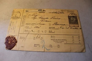 WAX SEALED -AUSTRIA TO ROME - THAIRIZZO STATIONARY USED GORZ / GORZIA 5 KR 1885 - Picture 1 of 4