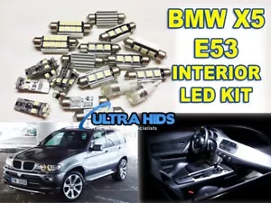 E53 X5 21 led smd interior light bulb kit footwell door puddle light mirror boot - Picture 1 of 1