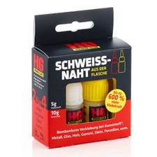 HG Power Glue MINI Klebstoff Plastik Reparaturset Schweißnaht aus der Flasche