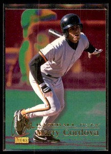 1996 Signature Rookies Autobilia Previews Marty Cordova #B2