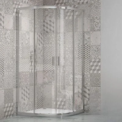  Box Doccia Semicircolare ante scorrevoli Cristallo Trasparente Temprato 4 mm - Imagem 1 de 4