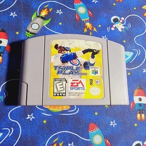 Triple Play 2000 Baseball N64 Nintendo 64 Authentic Cartridge Only TESTED WORKS - Picture 1 of 2