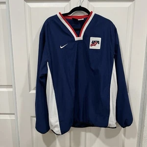 Vintage Nike Team USA Olympics IIHF Hockey Shirt Large L blau Trikot Mesh gefüttert - Bild 1 von 8