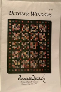 Judabelle Quilts "October Windows" 58" x 70" Beginner Lap Quilt + Bonus Proj NEW - Picture 1 of 2