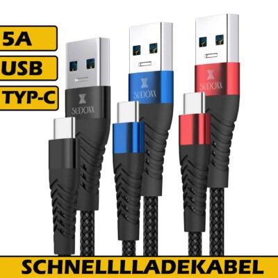 SCHNELLLADEKABEL-HIGH-SPEED-TYP-C Schnell Ladekabel Datenkabel TYP-C USB 3 Farben für iPhone 15 16 17 Pro Max Plus