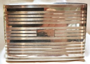 Antikes Art Deco Sterling Silber Zigarettenetui #609/40 Gold Vermeil Napier 130g - Bild 1 von 13