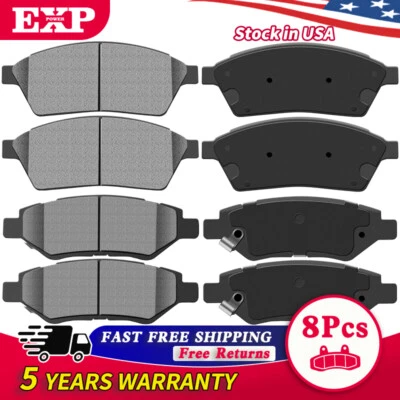 Pastillas de freno delanteras y traseras de cerámica con herrajes para Cadillac SRX 2010-2016 Foto 1 de 4