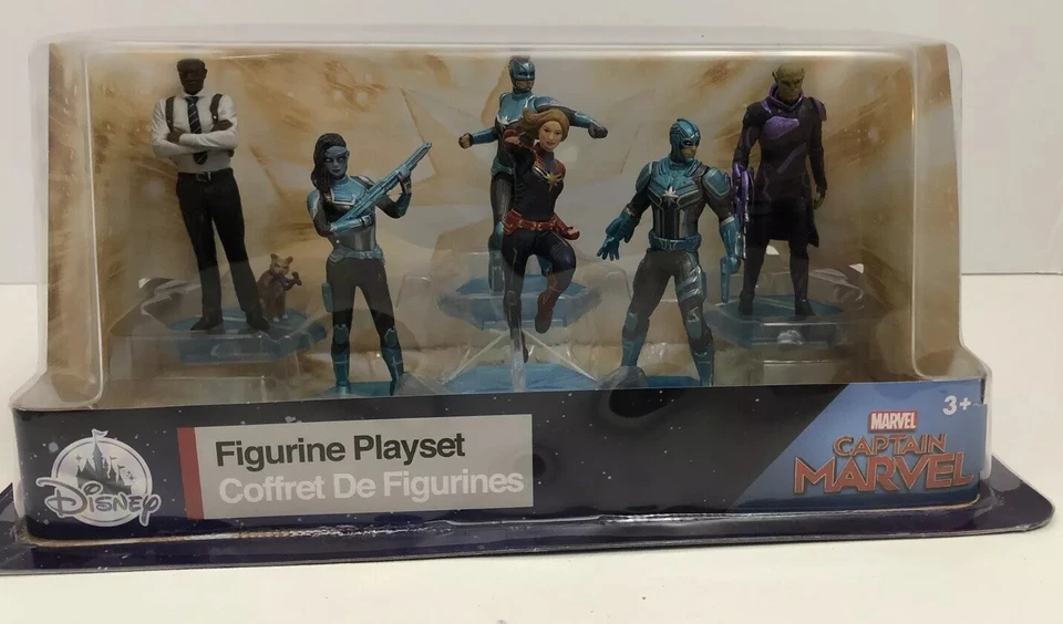 Disney Store Capitán Marvel Conjunto de Figuras Figura Juego 6 Juego Decoración de Pasteles Nuevo Foto 1 de 4
