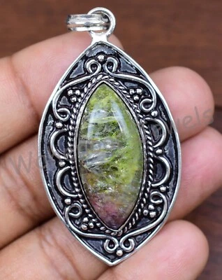 Selten 57.95 Karat Quarz Edelstein 925 Sterlingsilber Anhänger Schmuck Certified - Bild 1 von 4