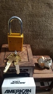 ONE American Series A1106 1-1/2" Aluminum Body YELLOW Padlock   shackle 1 1/2 - Picture 1 of 6