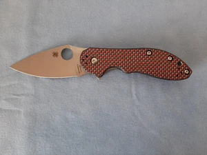 Spyderco Domino C172CFRDTIP CTS XHP Steel, Carbon Fiber & Titanium Knife scales - Picture 1 of 10