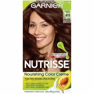 Garnier Nutrisse Nourishing Hair Color Creme Kit 415 Soft Mahogany Dark Brown - Picture 1 of 9