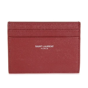 Saint Laurent Kreditkartenetui Wein Grain De Poudre - Bild 1 von 8