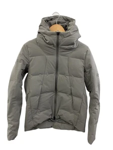 DESCENTE Down Jacket M Nylon GRY Check DIA3671U Used - Picture 1 of 5