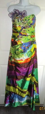 S SMALL 8 TONY BOWLS PARIS  Dress Evening Ball Gown Pageant Mardi Gras Costume - Image 1 of 4