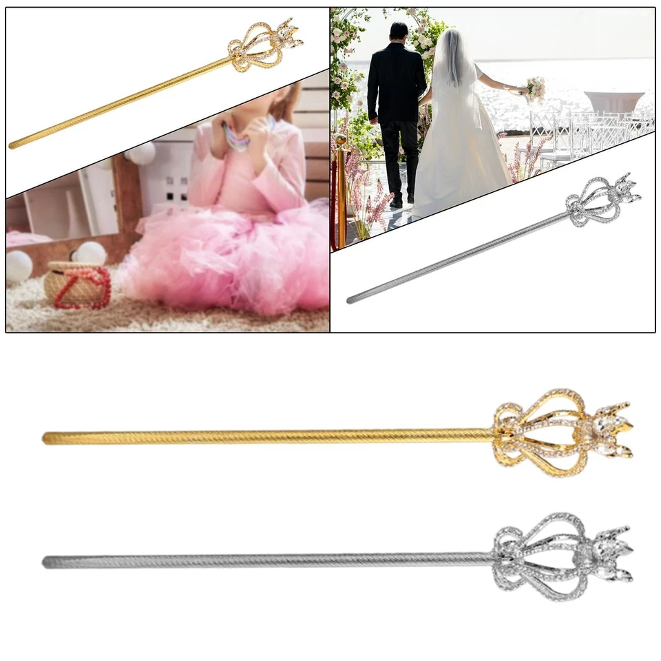 Scettro di strass, bastone da principessa per feste, mascherate, compleanni, - Immagine 1 di 1