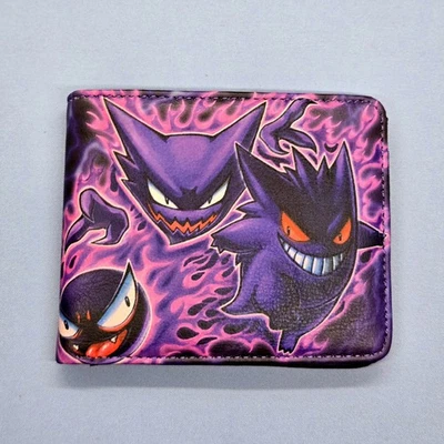 Cartera plegable Gastly Haunter Gengar Pokemon púrpura NUEVA Foto 1 de 4