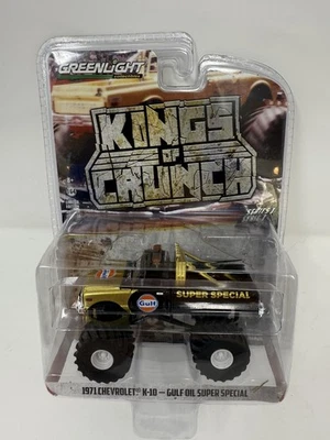 Chevrolet K-10-Gulf 2018 Greenlight Kings of Crunch 1971 aceite super especial 1:64 Foto 1 de 2
