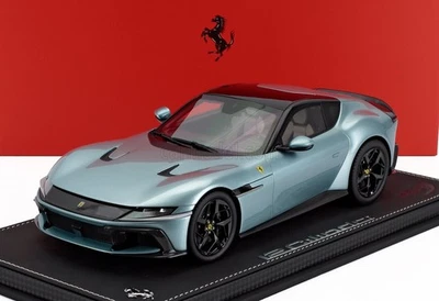BBR 1/18 Ferrari 12Cilindri Coupe V12 830cv 2024 Light Blue Met P18248E-Vet - Image 1 of 4