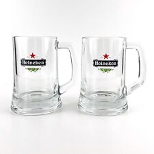 Heineken Beer Glass Mug with Handle 325ml Set of 2