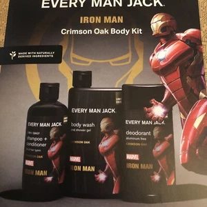 2 Marvel Iron Man limitierte Ergänzung Pflegeset Every Man Jack/Crimson Oak - Bild 1 von 4