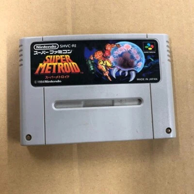 Nintendo SNES SUPER METROID Software Model Number SHVC-RI Action Game JAPAN USED - Image 1 of 4