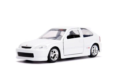 JADA JDM TUNERS 1997 HONDA CIVIC EK TYPE R WHITE 1:32 DIECAST  5" NEW NO BOX - Image 1 of 4