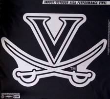 Virginia Cavaliers SD 12" MAGNET METALLIC Silver Style Auto Home University of