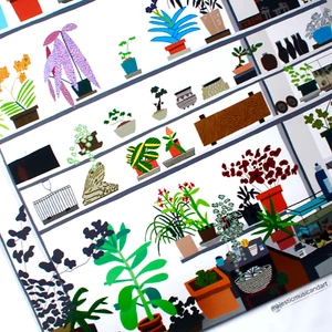 JONAS WOOD ORIGINAL 2018 EXHIBITION POSTER - Picture 1 of 4