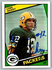 LYNN DICKEY Packers SIGNED 1984 Topps #266 Autograph ON CARD AUTO K State