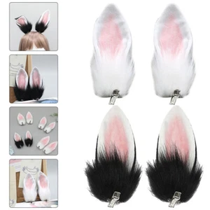 2 Paia Fermagli per Capelli Bestia Simulata Coniglietto Cosplay Fermagli per Capelli - Foto 1 di 12