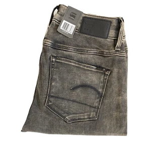 G-Star Raw 3301 High Skinny Slander Cobler Black Super Stretch Jeans BNWT W25 - Picture 1 of 9
