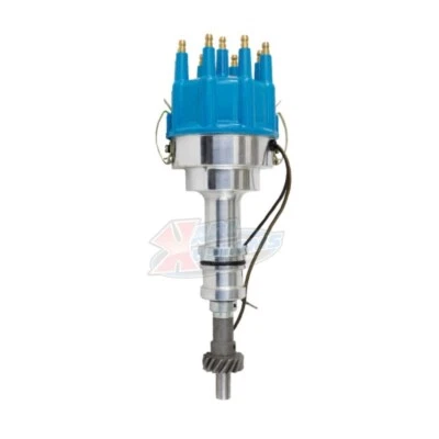 Ford Big Block BBF 429 460 351C 351M 400 V8 Pro Billet Distributor Blue Cap - Image 1 of 3