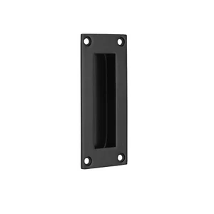 Rectangular Flush Pocket Door Handle  102MM X 45MM Matte Black - Picture 1 of 1