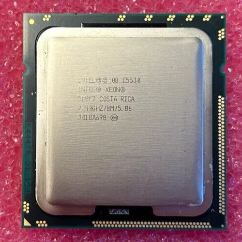 Intel Xeon E5530 Quad Core 2.4GHz 8M 5.86 SLBF7 Socket LGA1366 CPU Processor - Image 1 of 2
