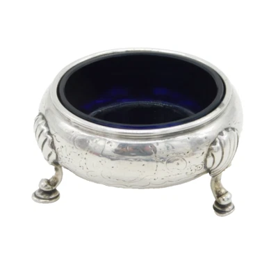 Irish George III Sterling Silver Paw Foot Salt Cellar Antique c1800 Dublin - Image 1 of 4