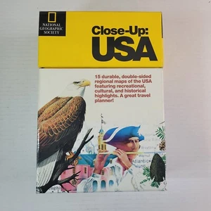 Nahaufnahme USA, 15-teiliges Vintage Kartenset von National Geographic, 1996 [Karte] Nation - Bild 1 von 2